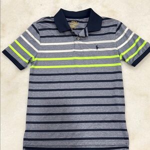 Polo by Ralph Lauren Blue and Green Striped Polo Shirt